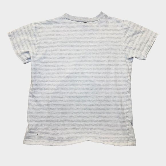 Vtg 1992 Denver Broncos Youth T-Shirt Single Stitch Heather Gray Striped 90s NFL - Picture 2 of 12